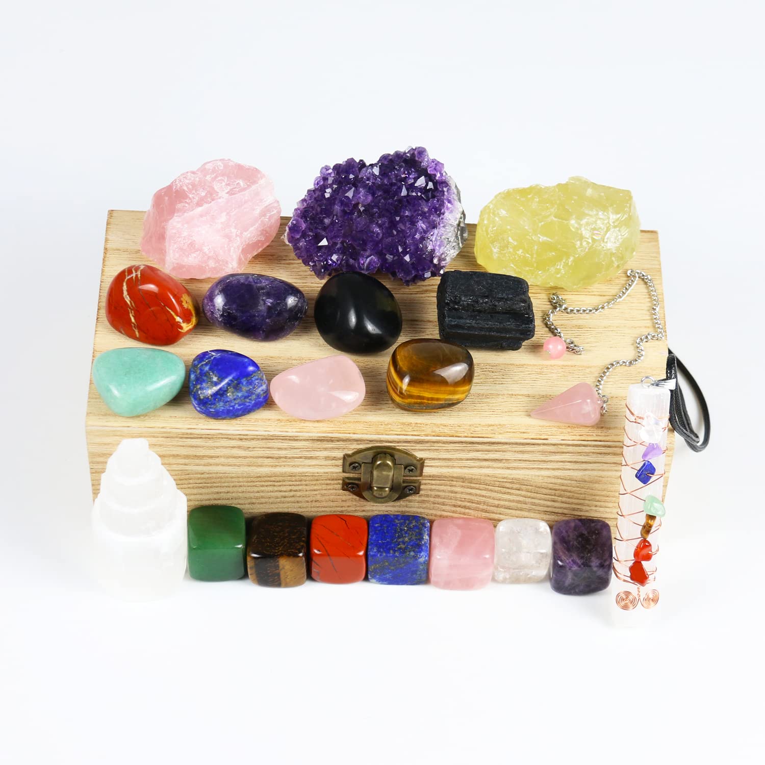 Amazon.com: Nvzi Healing Crystals and Stones Kit in Box, Chakra